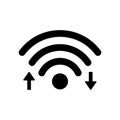 Wifi internet icon with download and upload arrow Ã¢â¬â vector